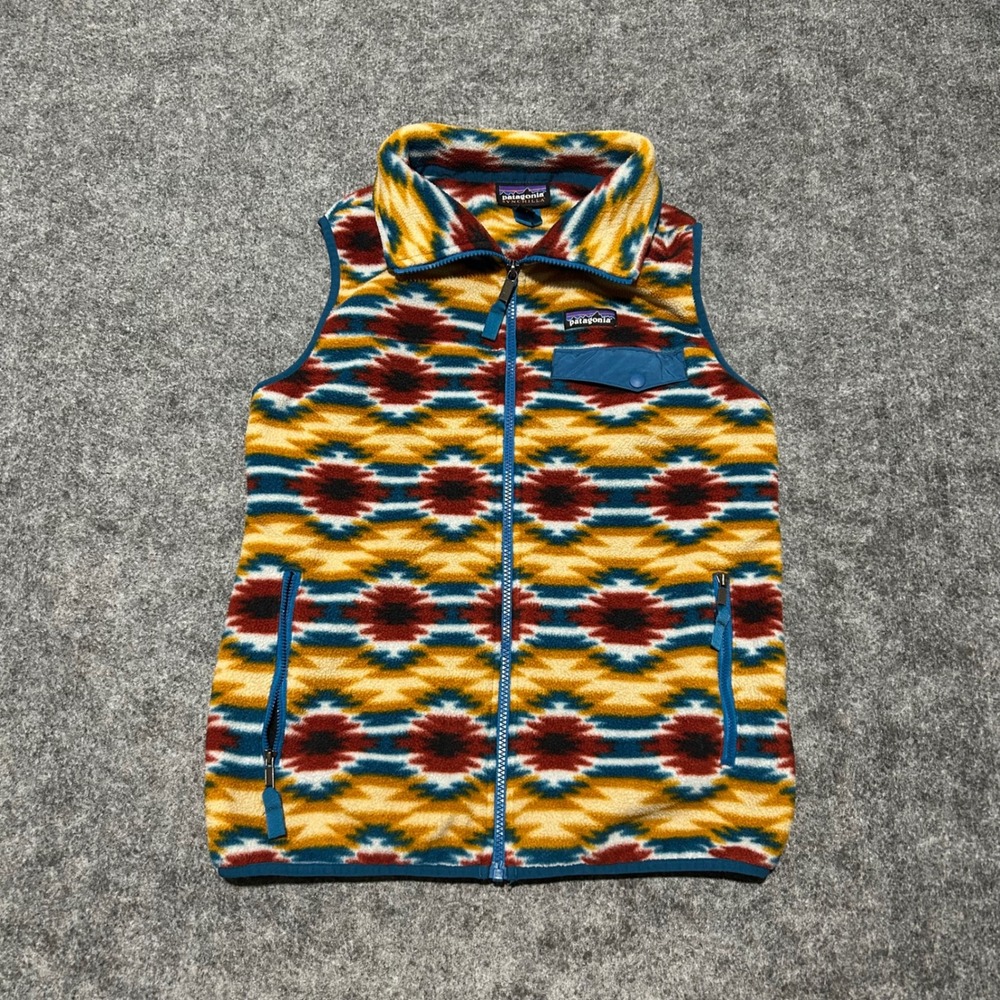 Patagonia Synchilla Fleece Vest Aztec Geometric Multicolor Size Medium Retro